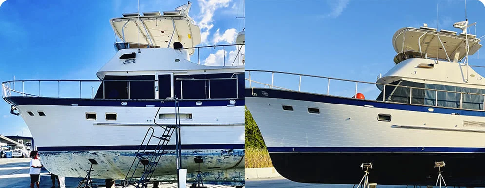 Professional yacht bottom paint service